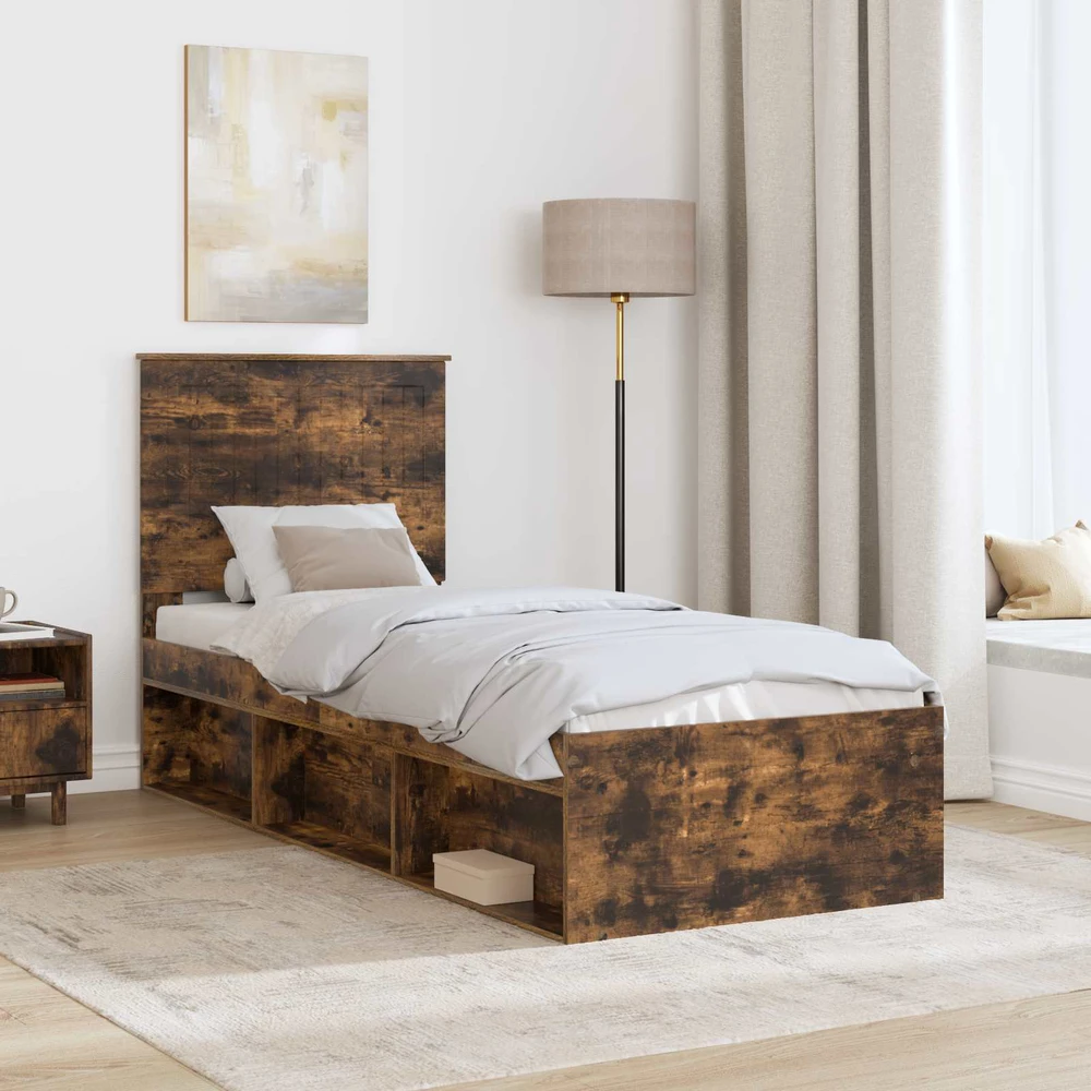Lova Lovos rėmas Rūkyta ąžuolas 75 x 190 cm Kietos pušies mediena