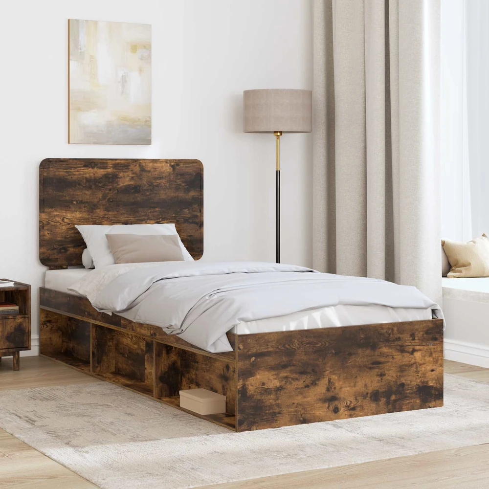 Lova Lovos rėmas Rūkyta ąžuolas 75 x 190 cm Kietos pušies mediena