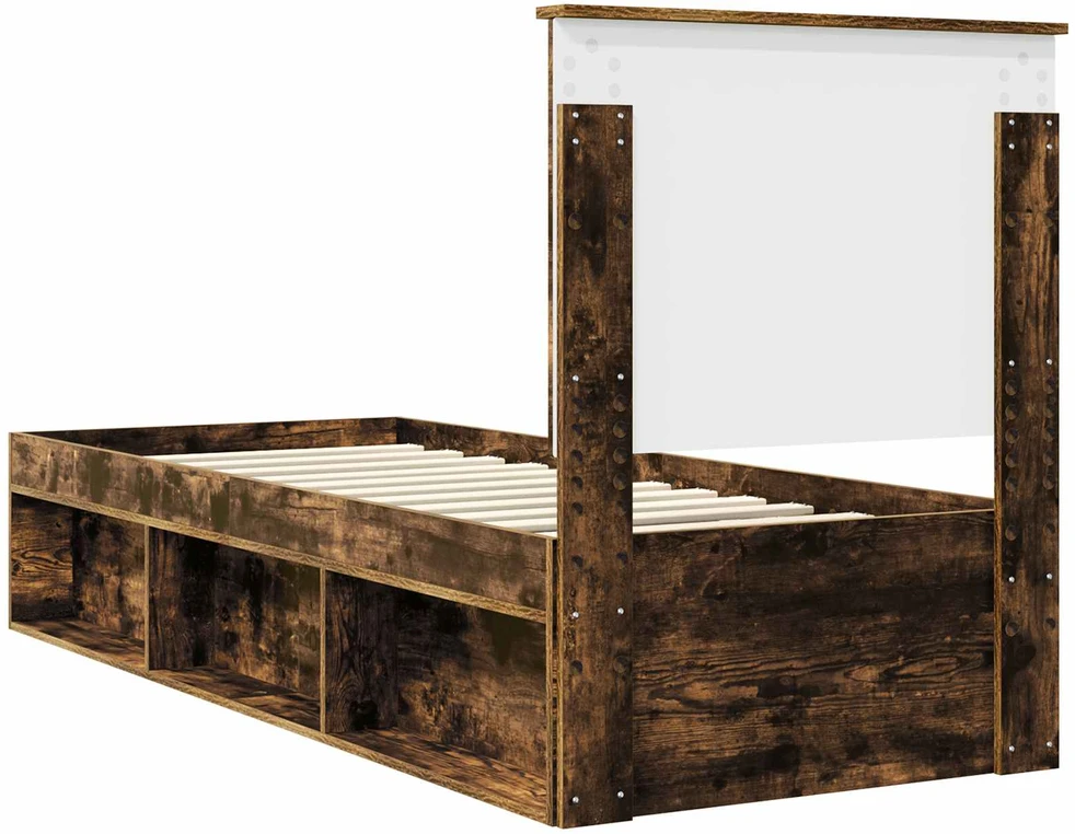 Lova Lovos rėmas Rūkyta ąžuolas 75 x 190 cm Kietos pušies mediena
