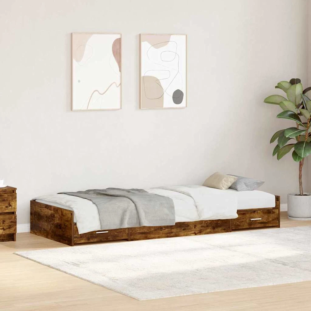 Lova Lovos rėmas Rūkyta ąžuolas 80 x 200 cm Apdirbta mediena
