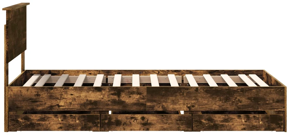 Lova Lovos rėmas Rūkyta ąžuolas 90 x 200 cm Inžinerinė mediena
