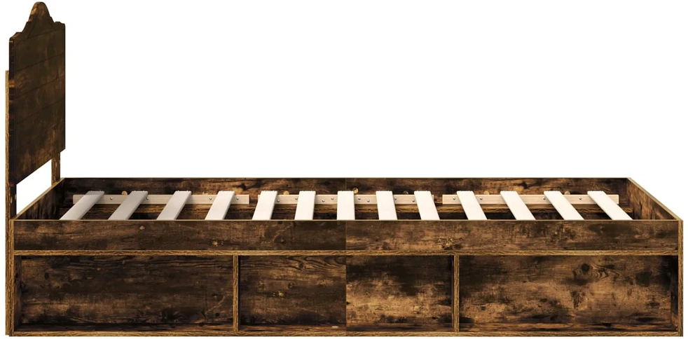 Lova Lovos rėmas Rūkyta ąžuolas 90 x 200 cm Kietos pušies mediena