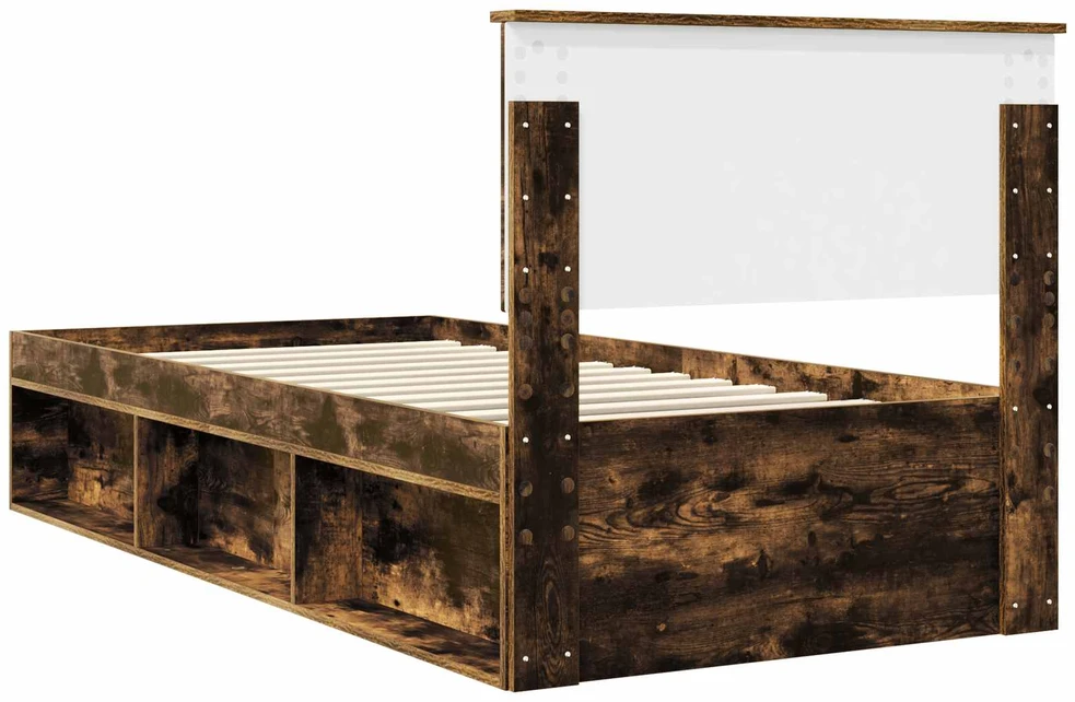Lova Lovos rėmas Rūkyta ąžuolas 90 x 200 cm Kietos pušies mediena