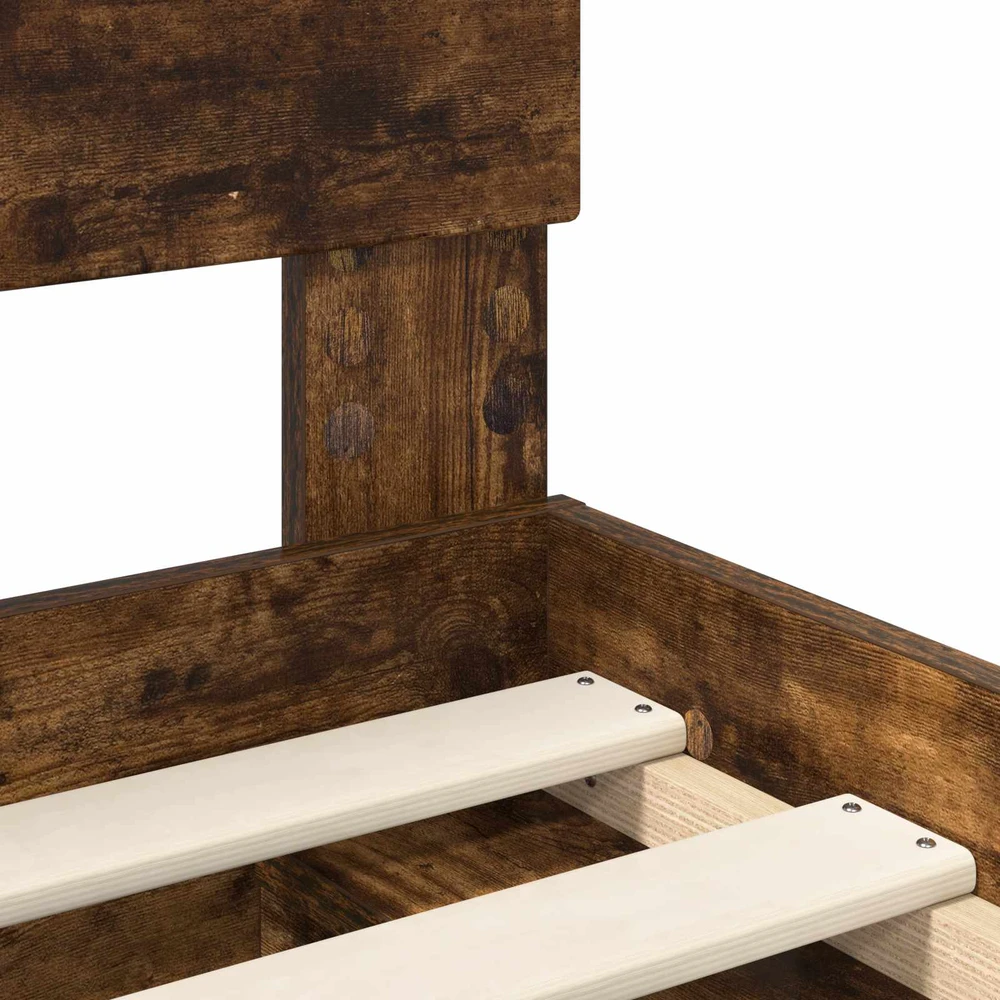 Lova Lovos rėmas Rūkyta ąžuolas 90 x 200 cm Kietos pušies mediena