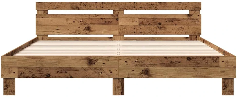 Lova Lovos rėmas Senas medis 203 x 185 x 70 cm Apdirbta mediena