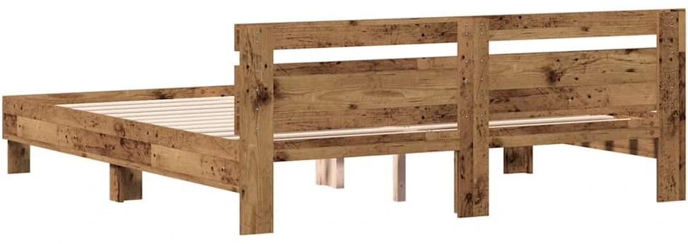 Lova Lovos rėmas Senas medis 203 x 185 x 70 cm Apdirbta mediena