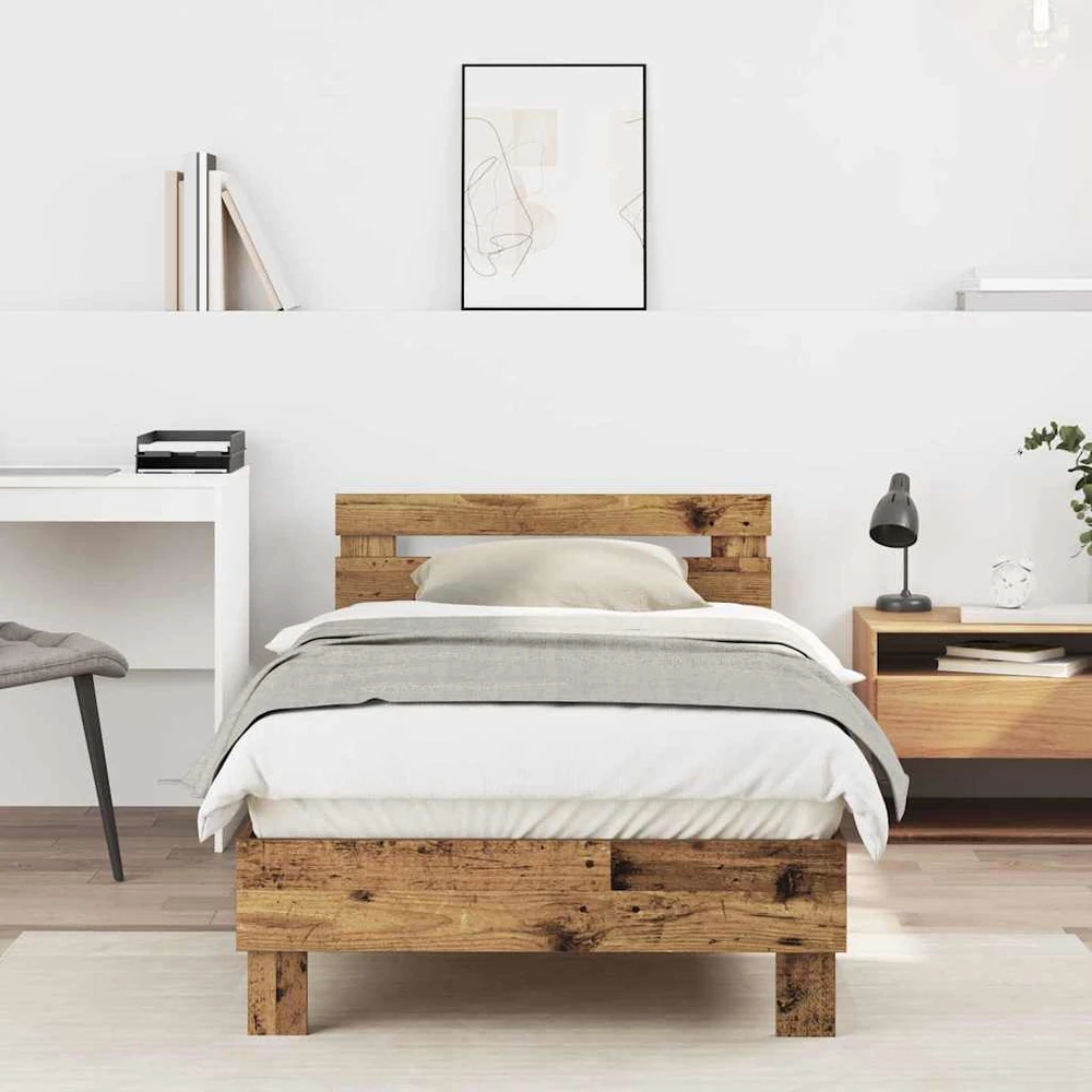 Lova Lovos rėmas Senas medis 203 x 95 x 70 cm Apdirbta mediena