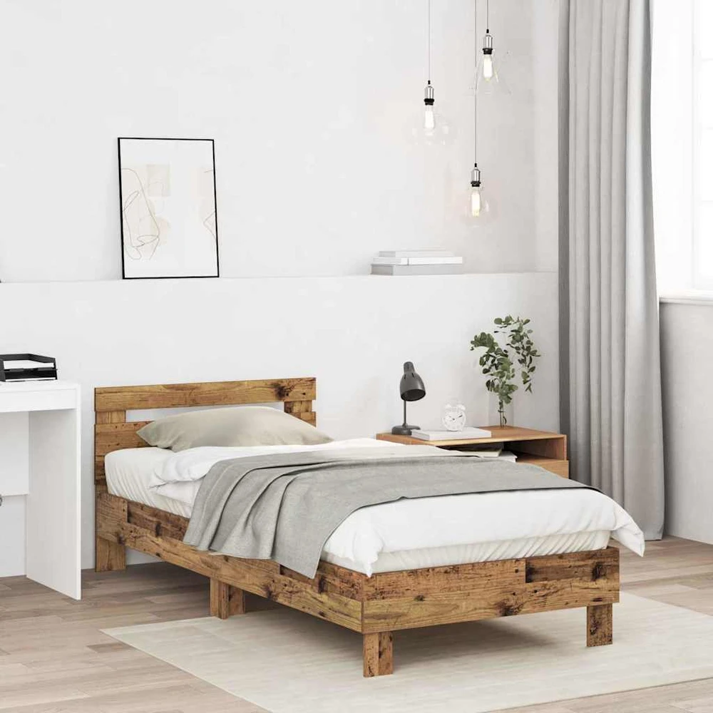 Lova Lovos rėmas Senas medis 203 x 95 x 70 cm Apdirbta mediena