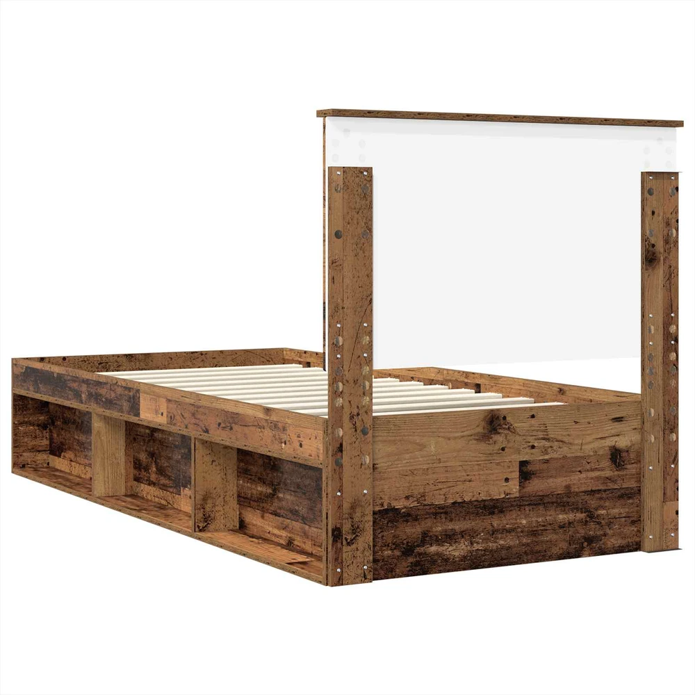 Lova Lovos rėmas Senas medis 75 x 190 cm Kietos pušies mediena
