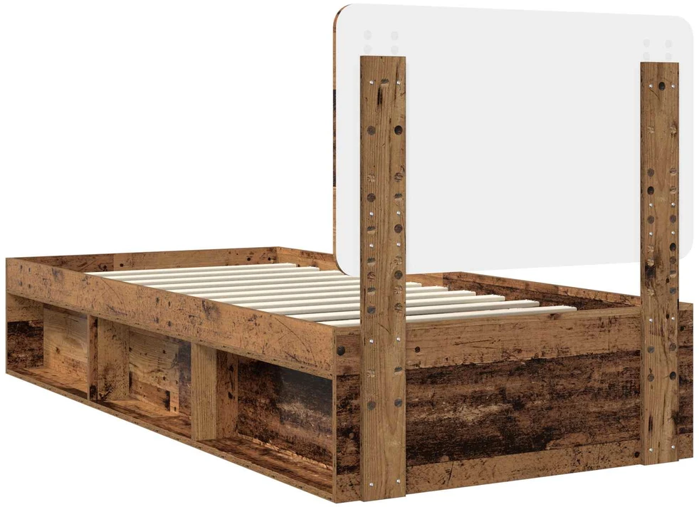 Lova Lovos rėmas Senas medis 75 x 190 cm Kietos pušies mediena
