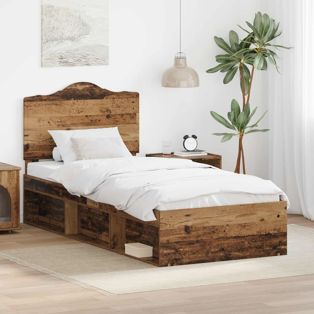 Lova Lovos rėmas Senas medis 75 x 190 cm Kietos pušies mediena