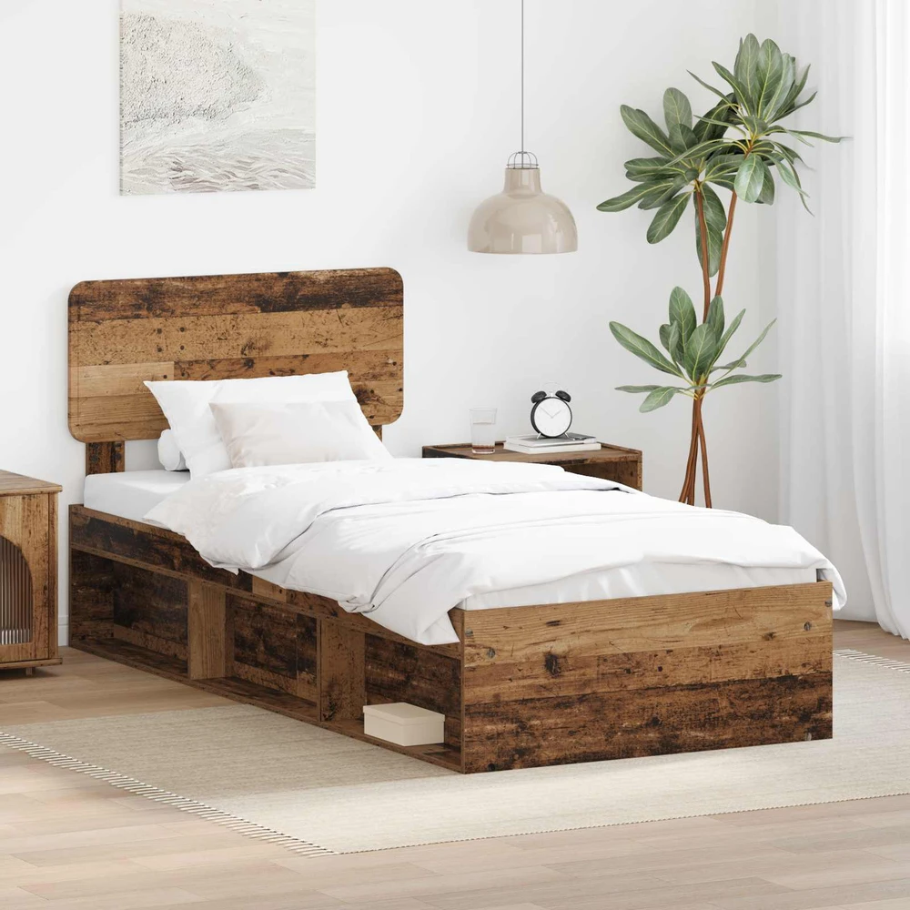 Lova Lovos rėmas Senas medis 75 x 190 cm Kietos pušies mediena