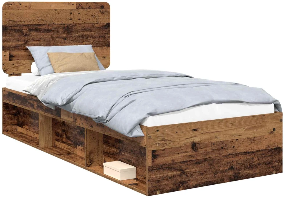 Lova Lovos rėmas Senas medis 75 x 190 cm Kietos pušies mediena