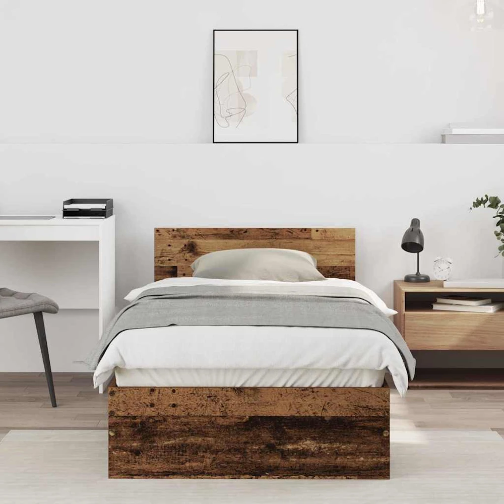 Lovos Rėmas su Galvūgaliu Sendintos medienos 90 x 200 cm