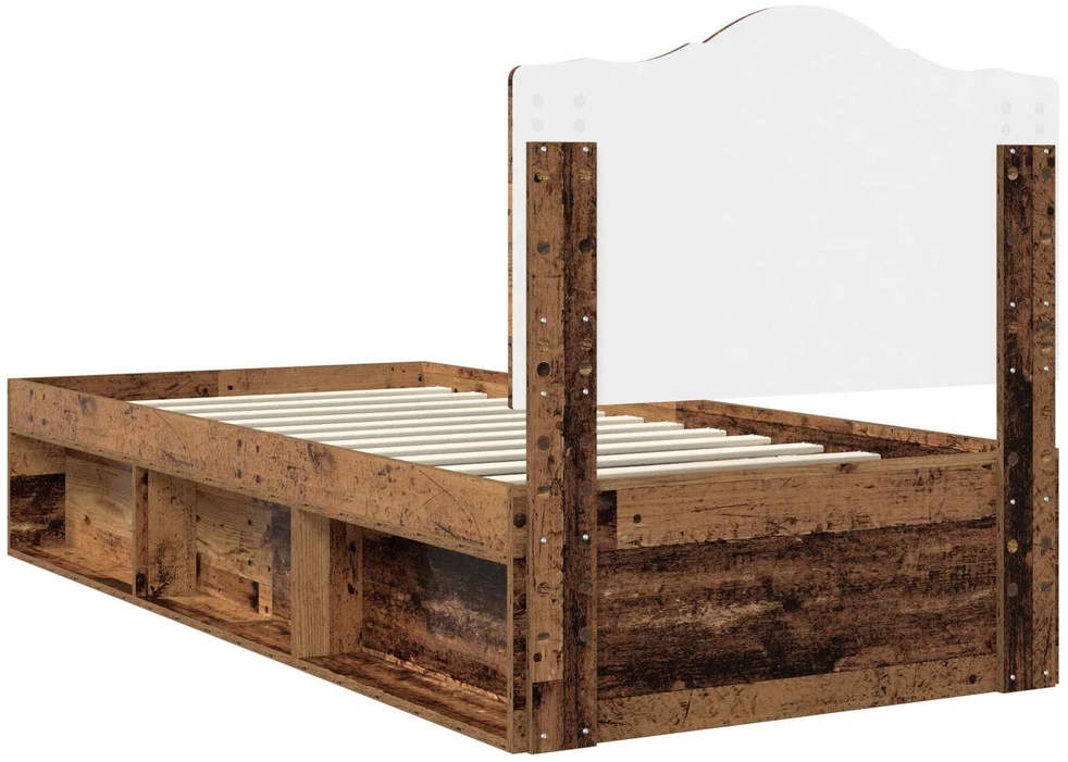 Lova Lovos rėmas Senas medis 90 x 200 cm Kietos pušies mediena
