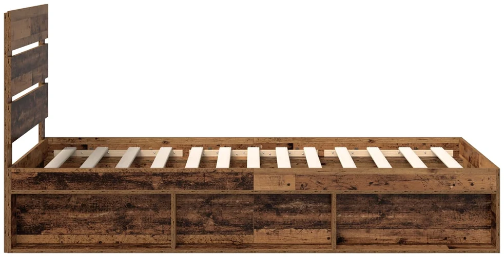 Lova Lovos rėmas Senas medis 90 x 200 cm Kietos pušies mediena