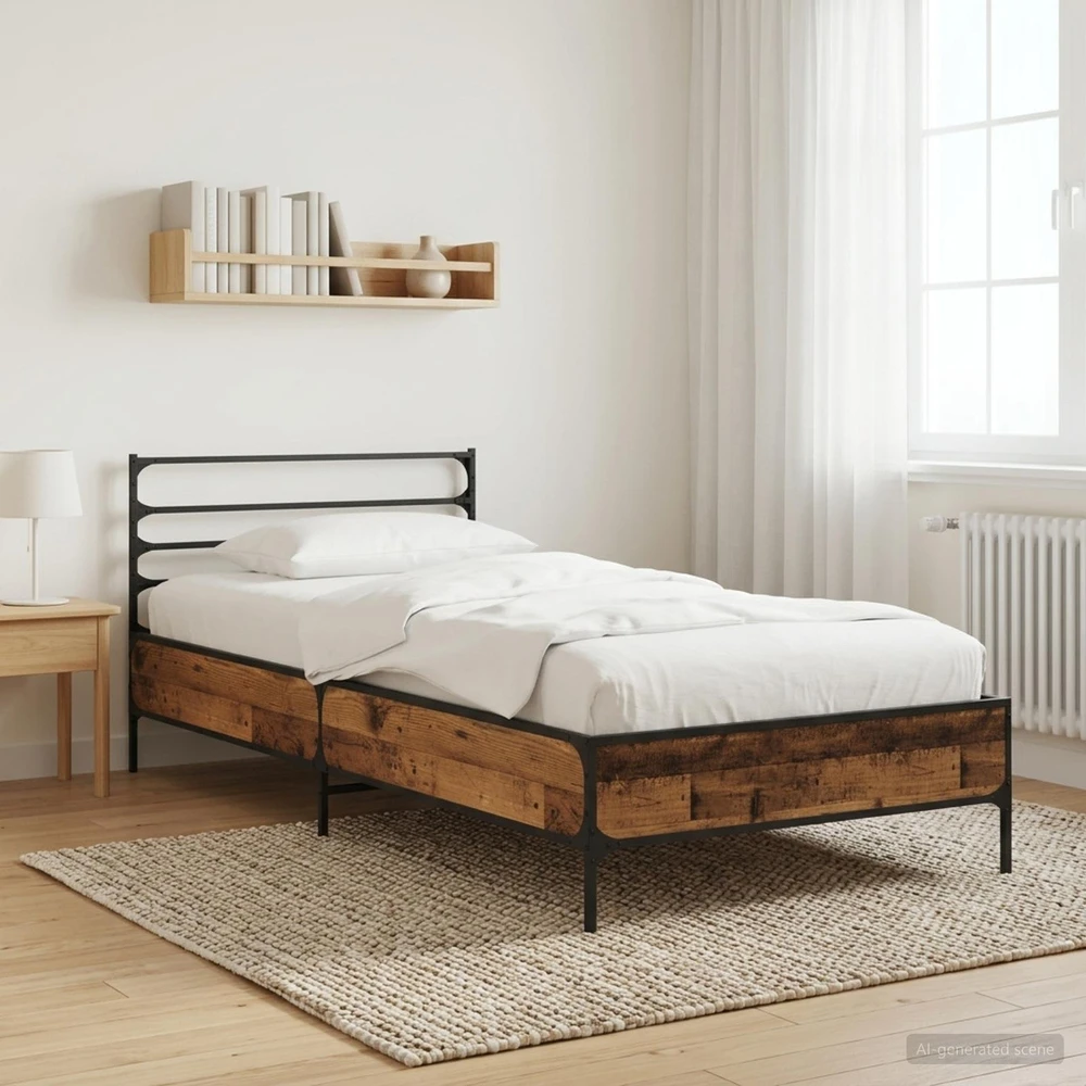 Lova Lovos rėmas Sendintos medienos 80 x 200 cm Apdirbta mediena