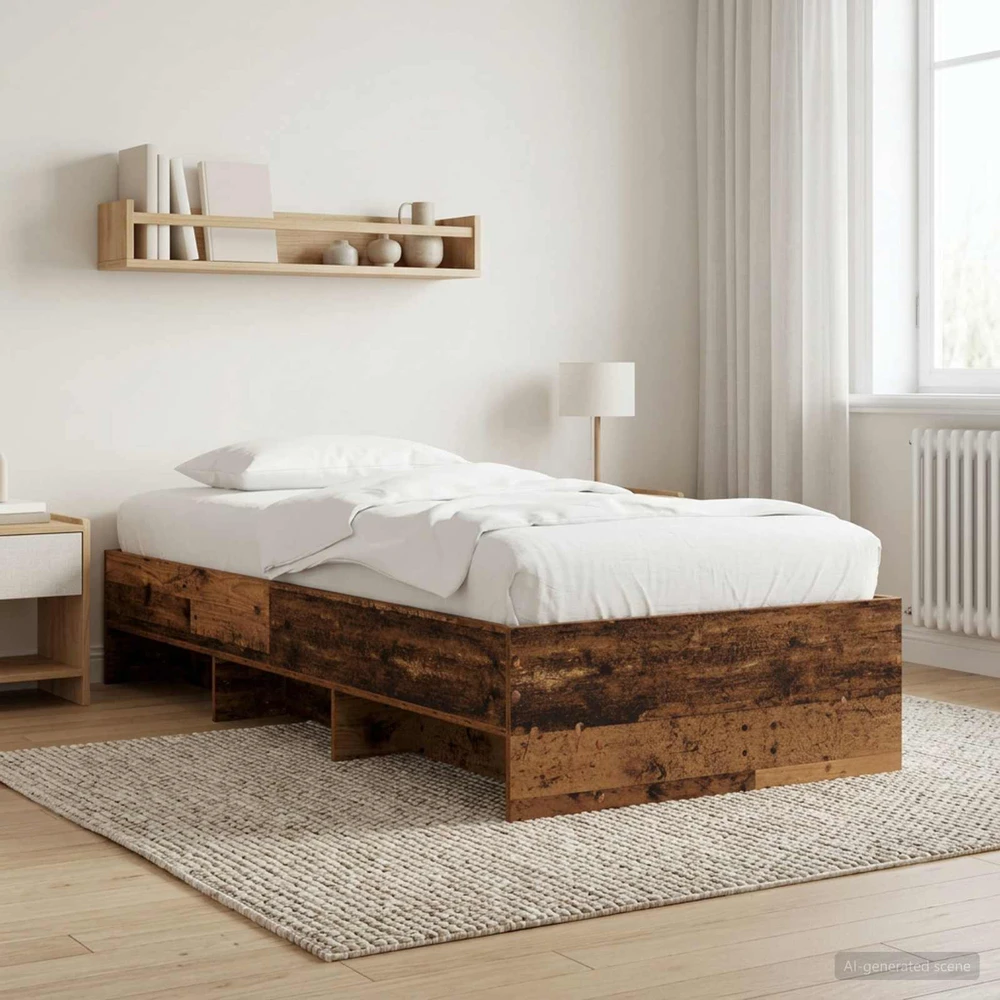 Lova Lovos rėmas Sendintos medienos 80 x 200 cm Apdirbta mediena