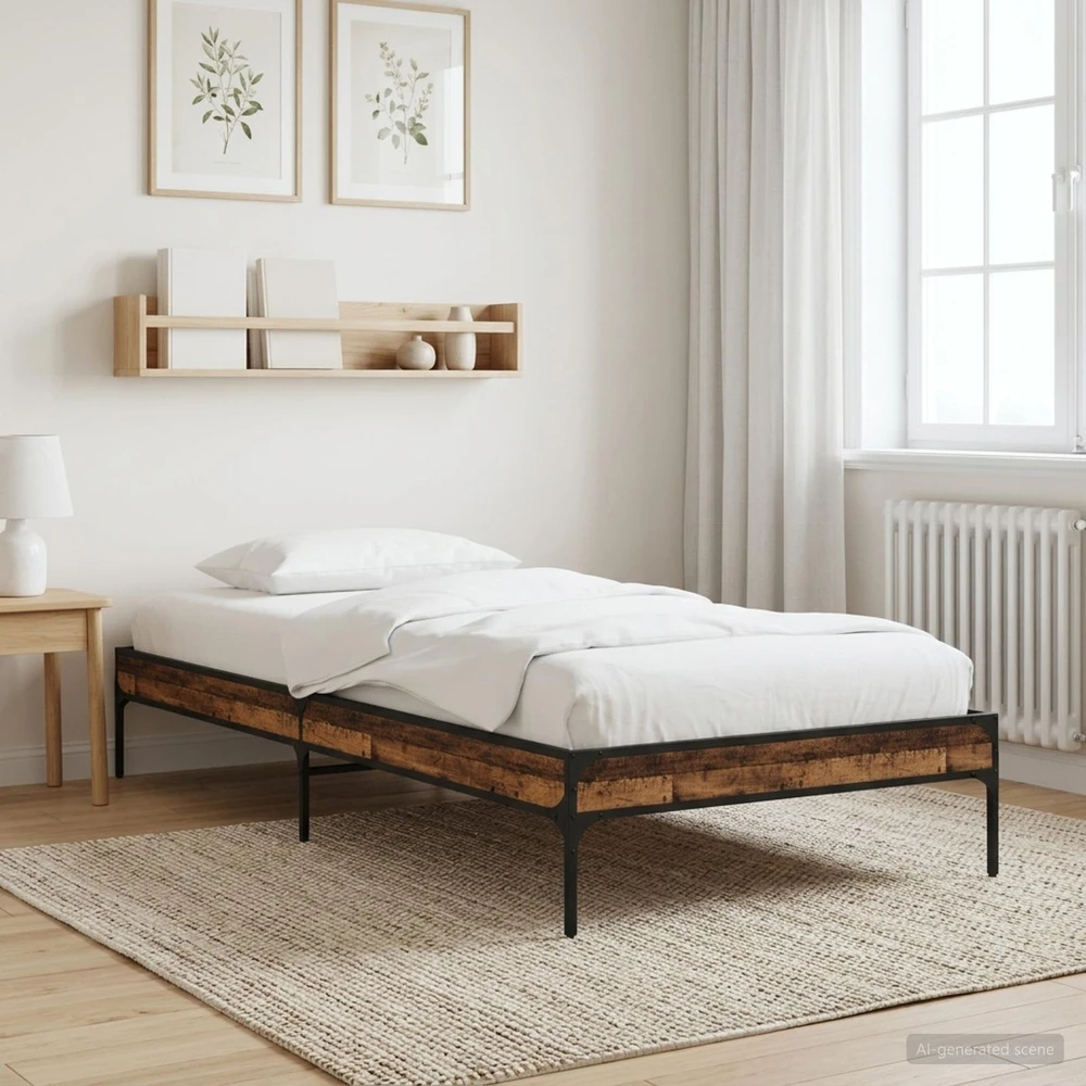 Lova Lovos rėmas Sendintos medienos 80 x 200 cm Apdirbta mediena
