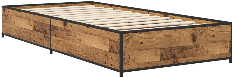 Lova Lovos rėmas Sendintos medienos 80 x 200 cm Apdirbta mediena
