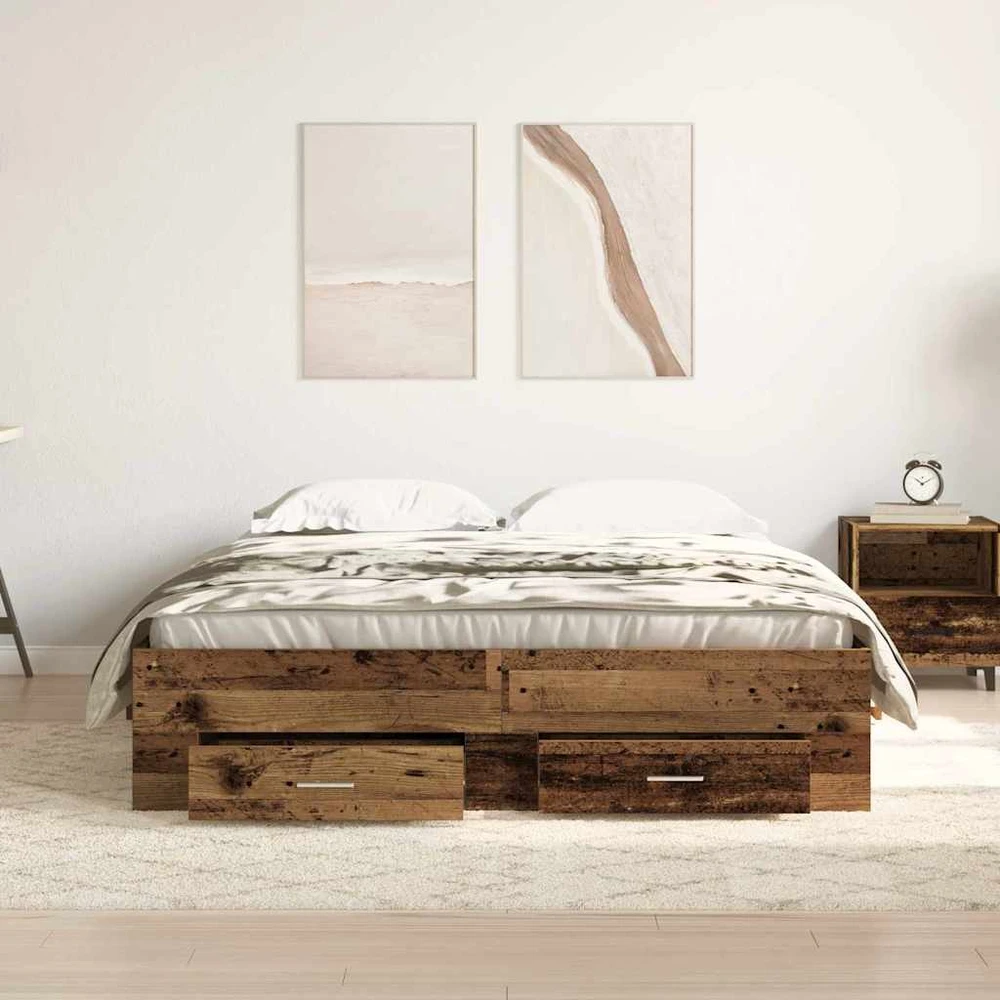 Lovos rėmas Senovinis medis 140 x 190 cm Apdirbta mediena