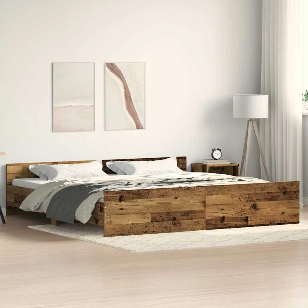 Lovos rėmas Senovinis medis 203 x 203 x 50 cm Apdirbta mediena