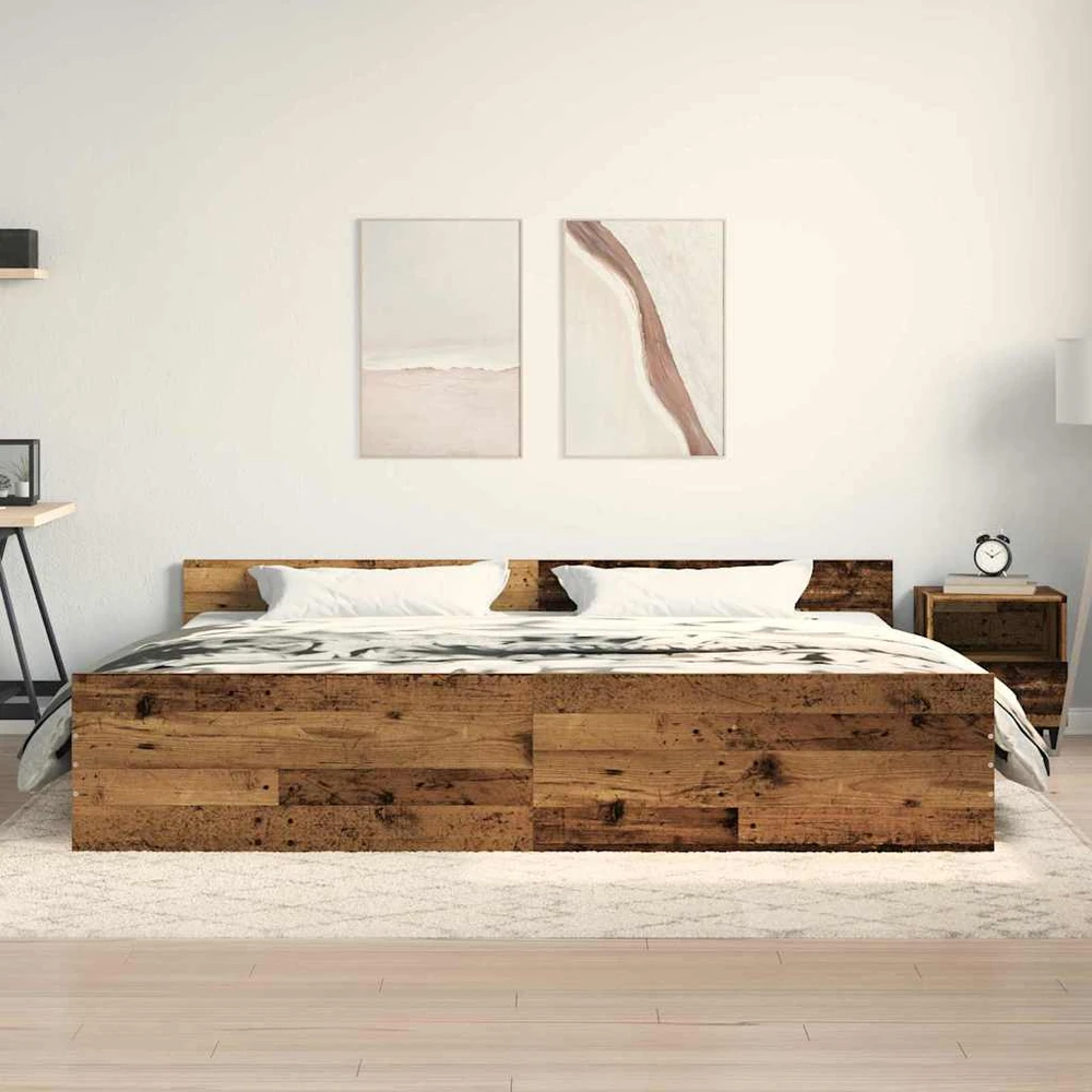 Lovos rėmas Senovinis medis 203 x 203 x 50 cm Apdirbta mediena