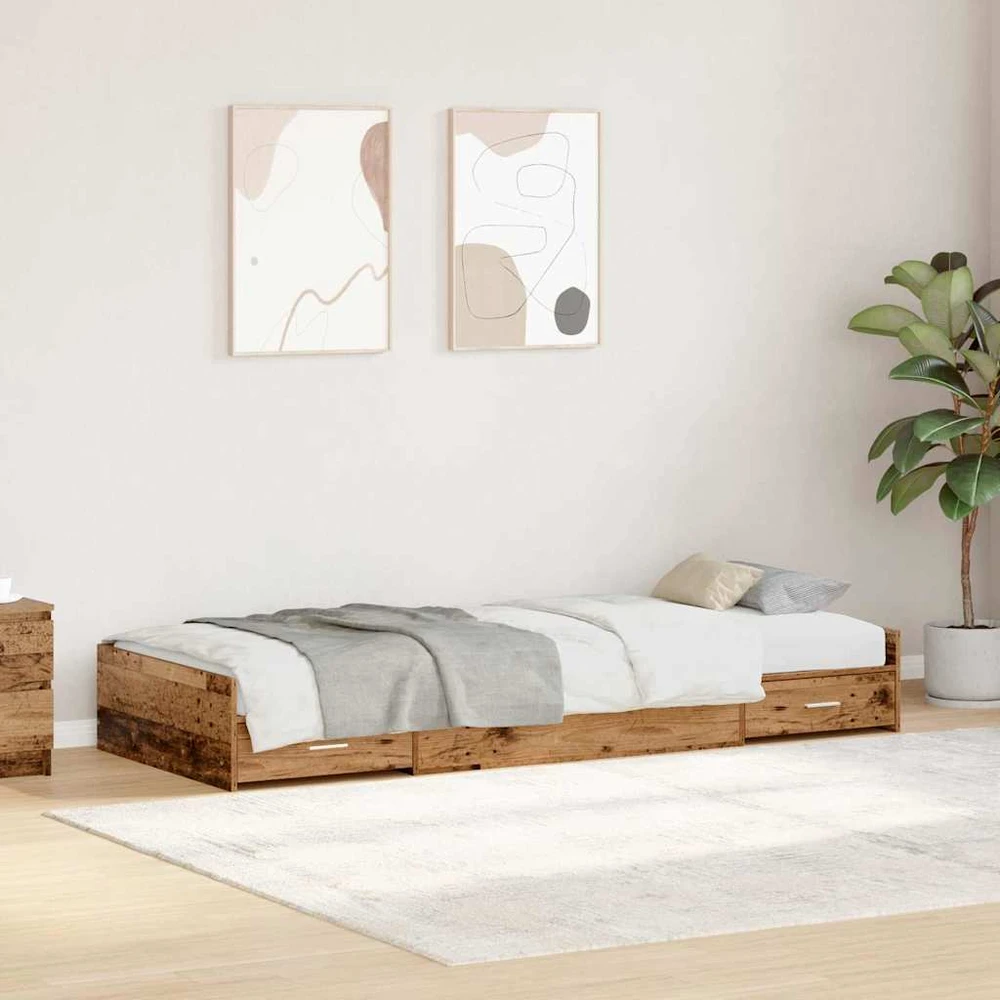 Lova Lovos rėmas Senovinis medis 80 x 200 cm Apdirbta mediena