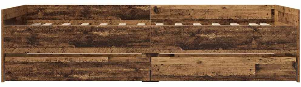 Lova Lovos rėmas Senovinis medis 90 x 200 cm Kietos pušies mediena