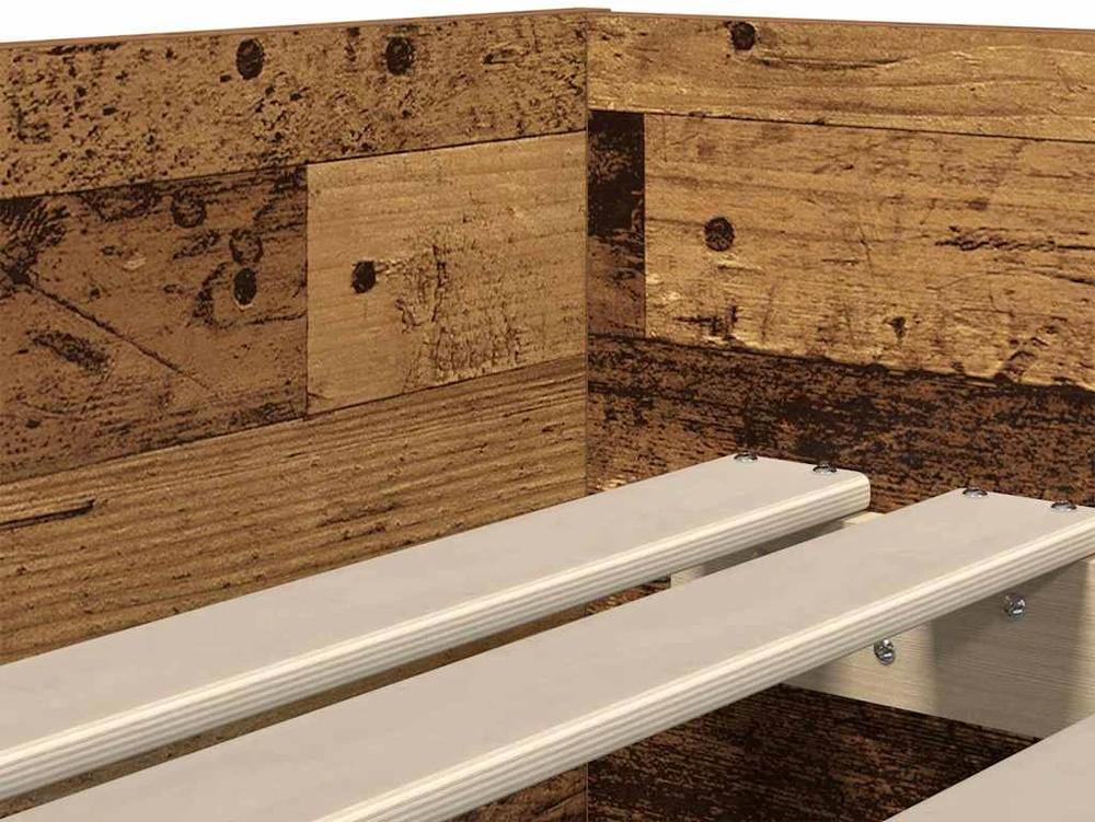Lova Lovos rėmas Senovinis medis 90 x 200 cm Kietos pušies mediena