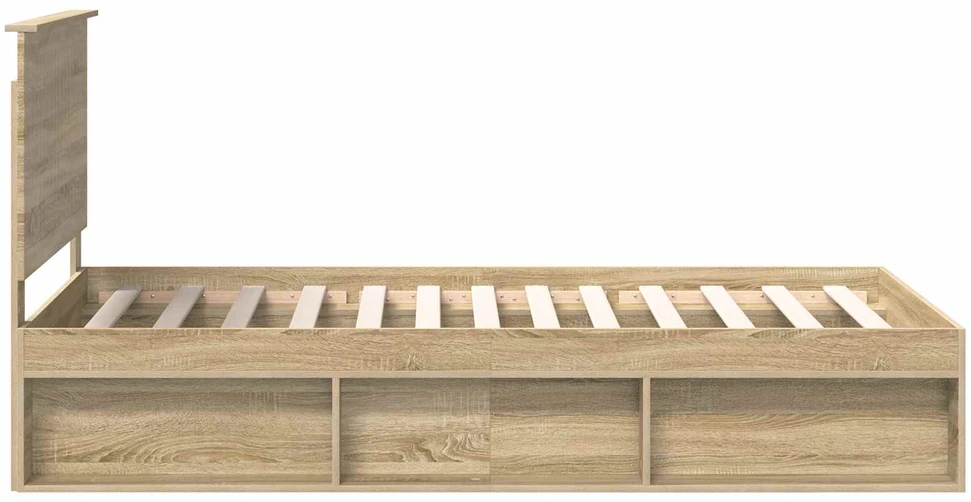 Lova Lovos rėmas Sonoma 100 x 200 cm Kietos pušies mediena