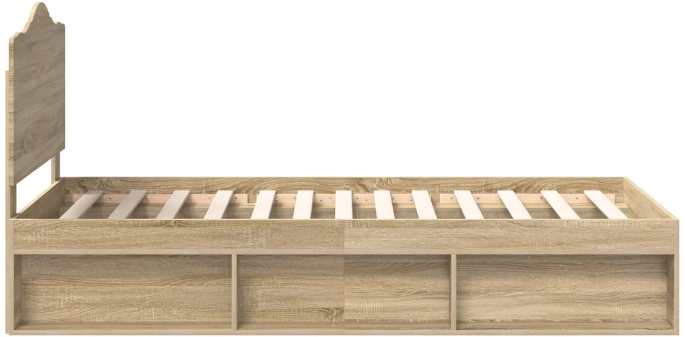 Lova Lovos rėmas Sonoma 100 x 200 cm Kietos pušies mediena