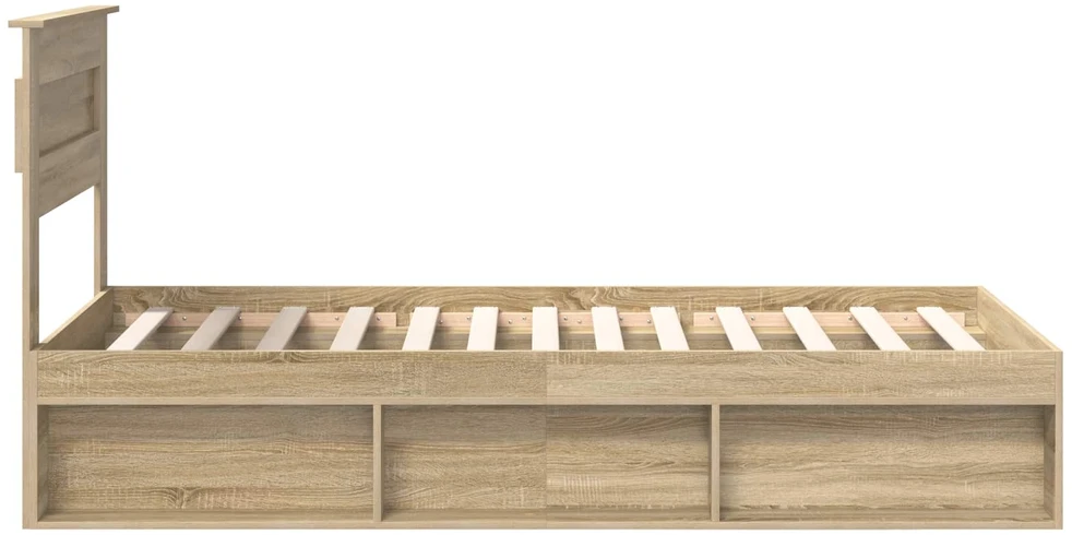 Lova Lovos rėmas Sonoma 100 x 200 cm Kietos pušies mediena