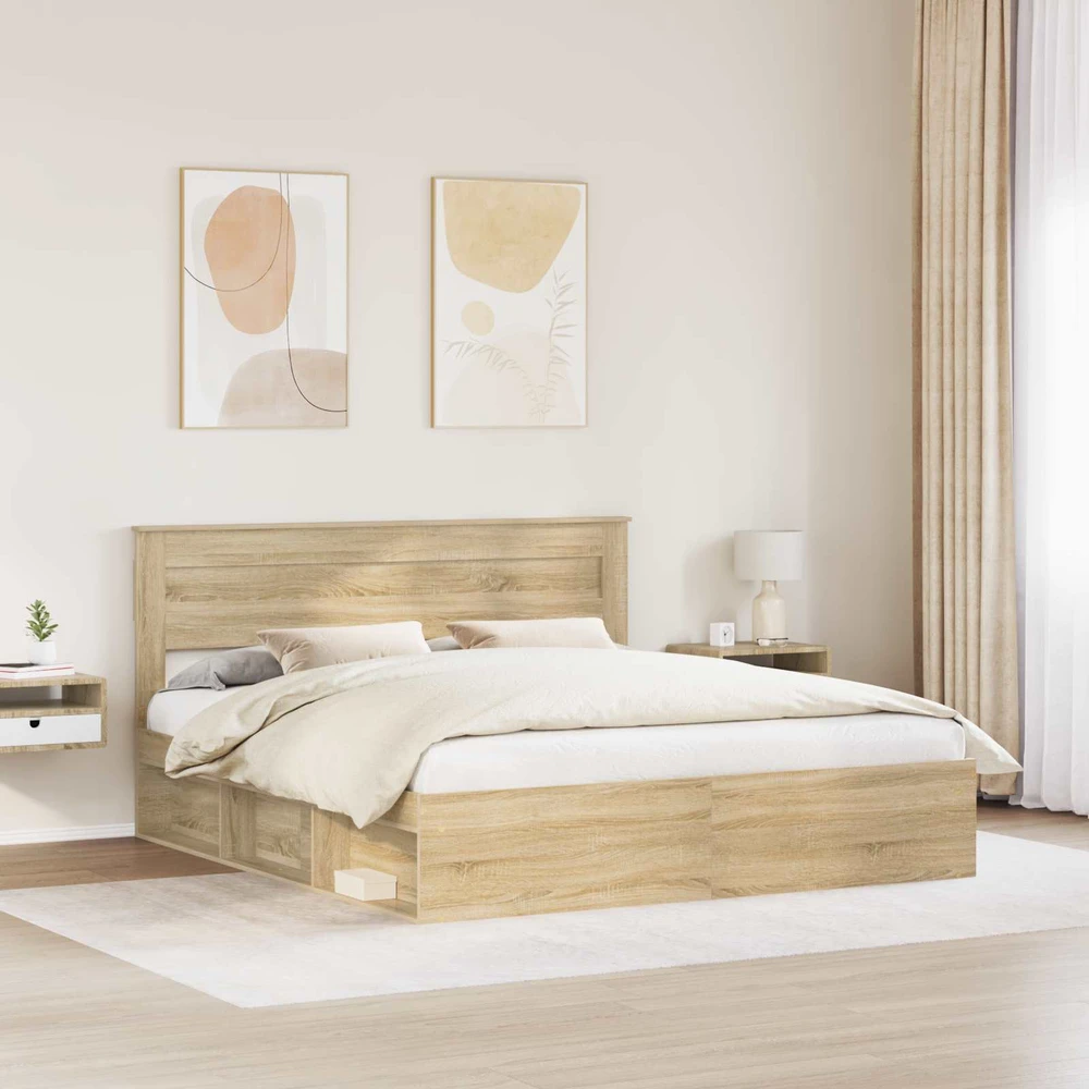 Lovos rėmas Sonoma 200 x 200 cm Kietos pušies mediena