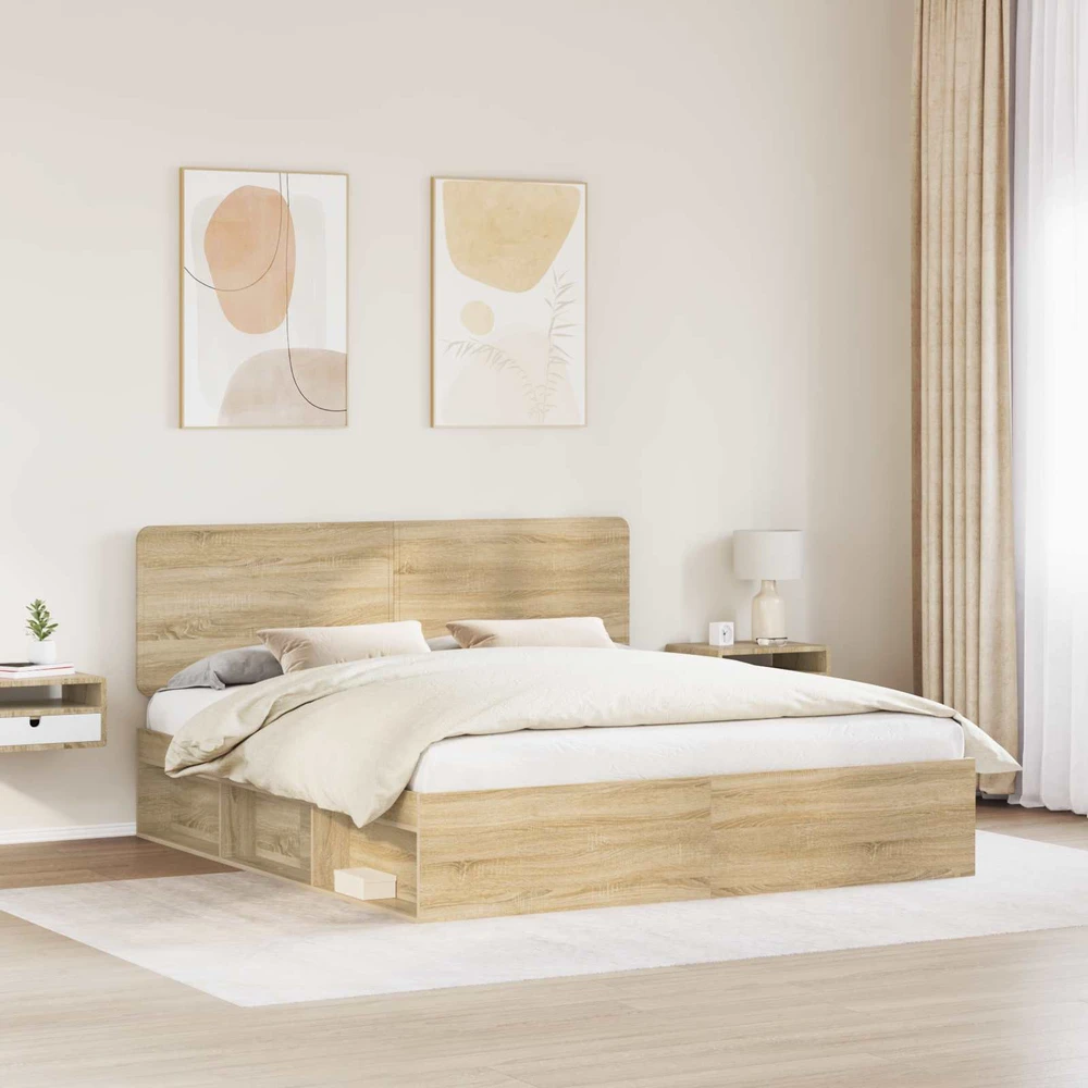 Lovos rėmas Sonoma 200 x 200 cm Kietos pušies mediena