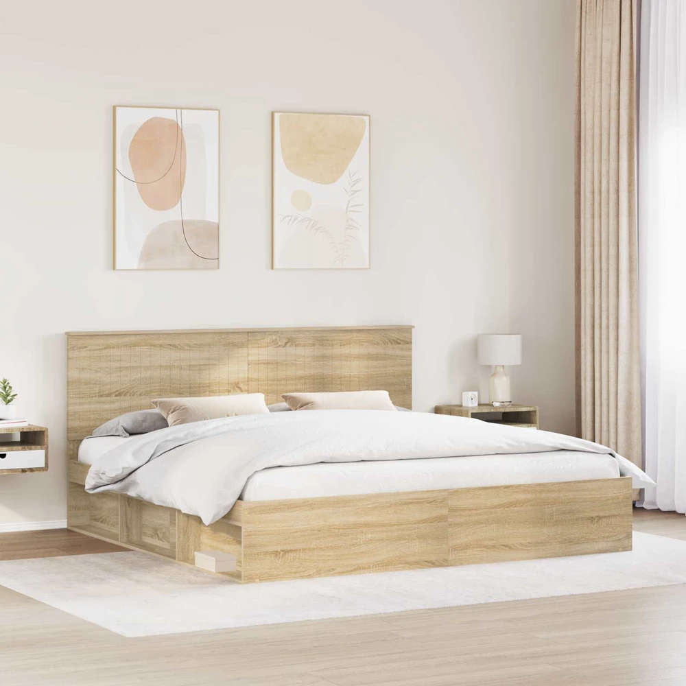 Lovos rėmas Sonoma 200 x 200 cm Kietos pušies mediena