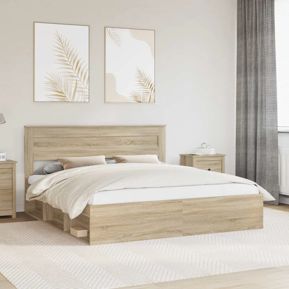 Lovos rėmas Sonoma 200 x 200 cm Kietos pušies mediena