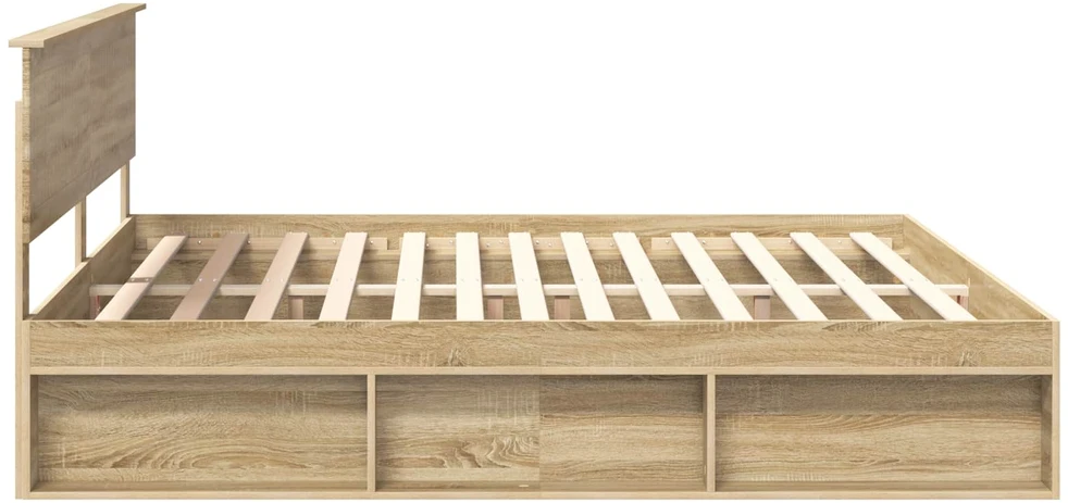 Lovos rėmas Sonoma ąžuolas 200 x 200 cm Kietos pušies mediena