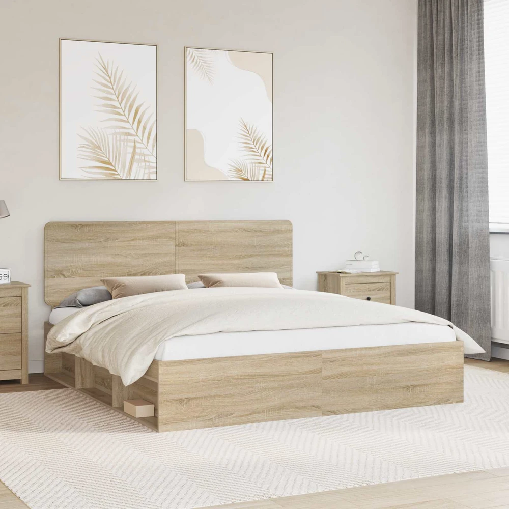 Lovos rėmas Sonoma 200 x 200 cm Kietos pušies mediena