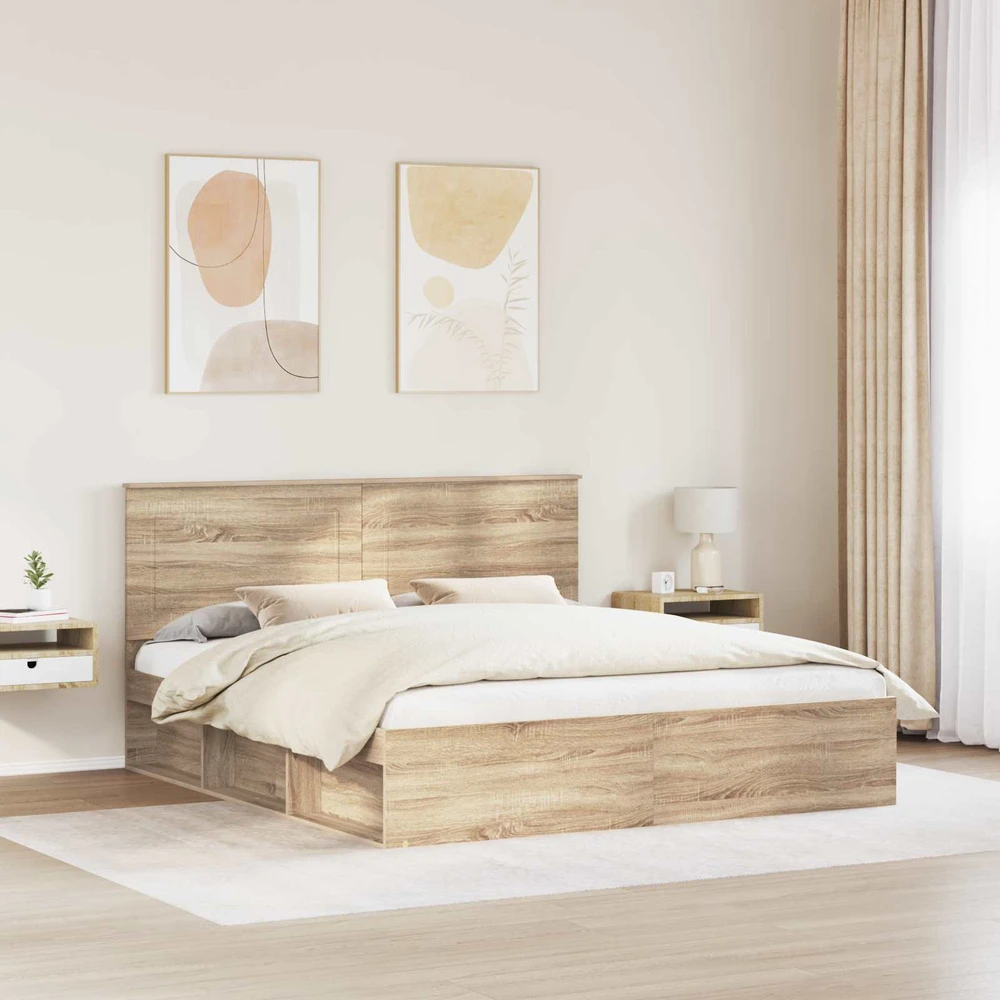 Lovos rėmas Sonoma 200 x 200 cm Kietos pušies mediena