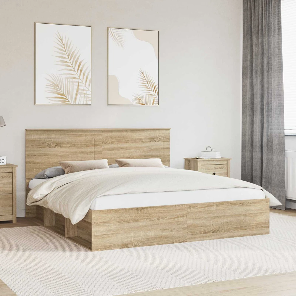 Lovos rėmas Sonoma 200 x 200 cm Kietos pušies mediena