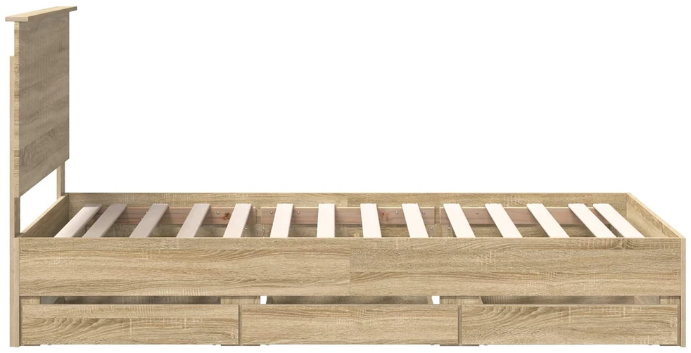Lova Lovos rėmas Sonoma ąžuolas 100 x 200 cm Inžinerinė mediena