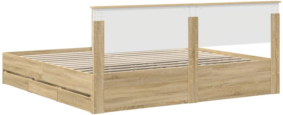 Lovos rėmas Sonoma ąžuolas 200 x 200 cm Inžinerinė mediena