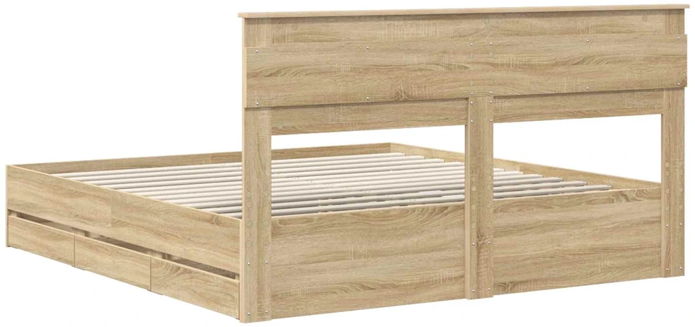 Lovos rėmas Sonoma ąžuolas 200 x 200 cm Inžinerinė mediena