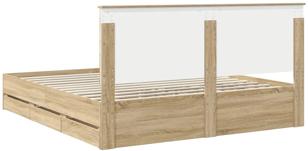 Lovos rėmas Sonoma ąžuolas 200 x 200 cm Inžinerinė mediena