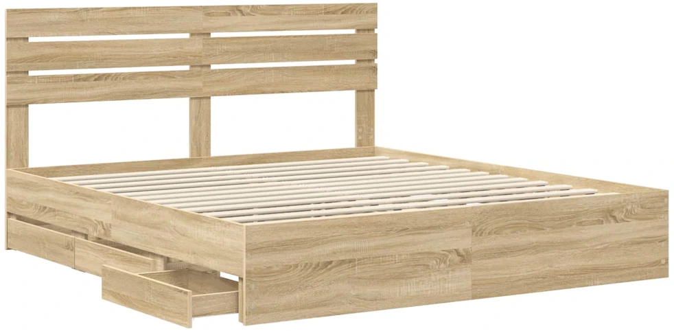 Lovos rėmas Sonoma ąžuolas 200 x 200 cm Inžinerinė mediena