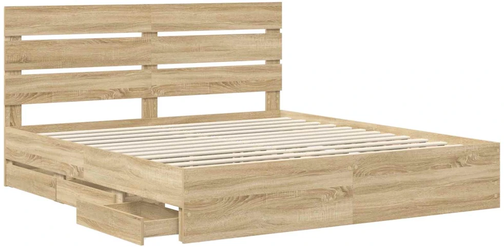 Lovos rėmas Sonoma ąžuolas 200 x 200 cm Inžinerinė mediena