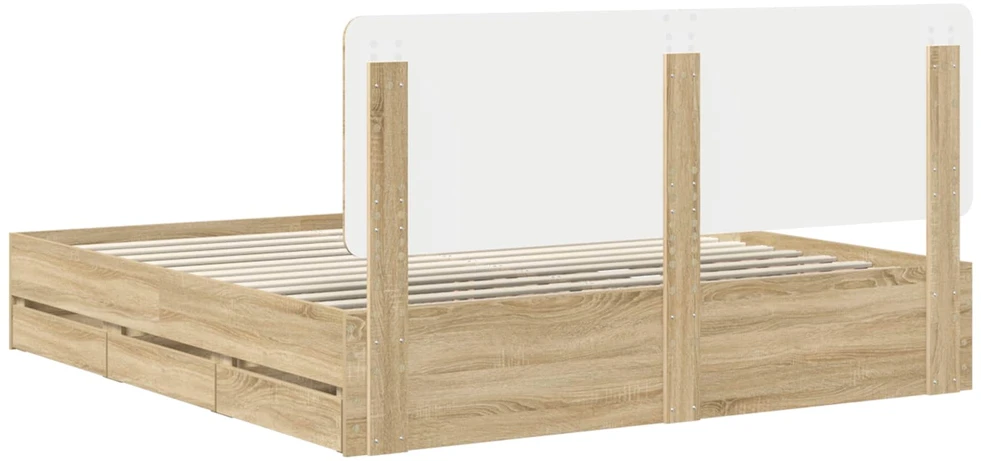Lovos rėmas Sonoma ąžuolas 200 x 200 cm Inžinerinė mediena