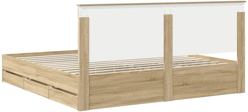 Lovos rėmas Sonoma ąžuolas 200 x 200 cm Inžinerinė mediena