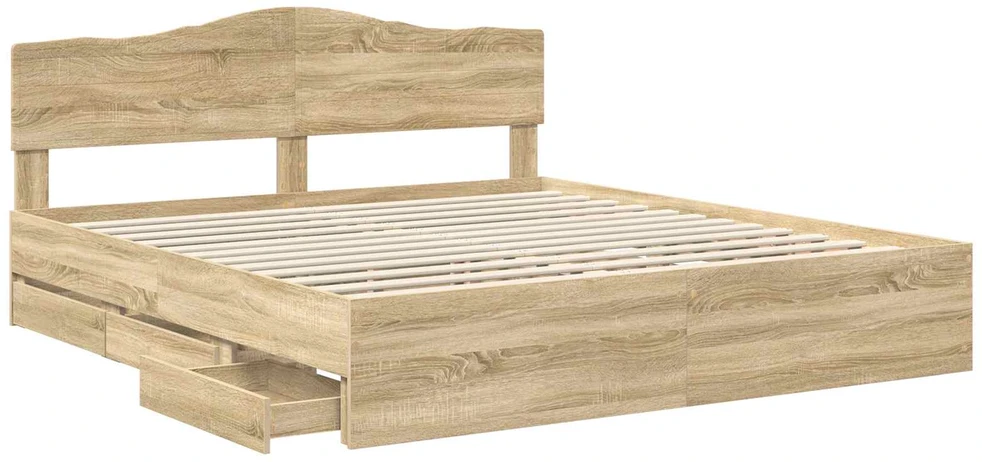 Lovos rėmas Sonoma ąžuolas 200 x 200 cm Inžinerinė mediena